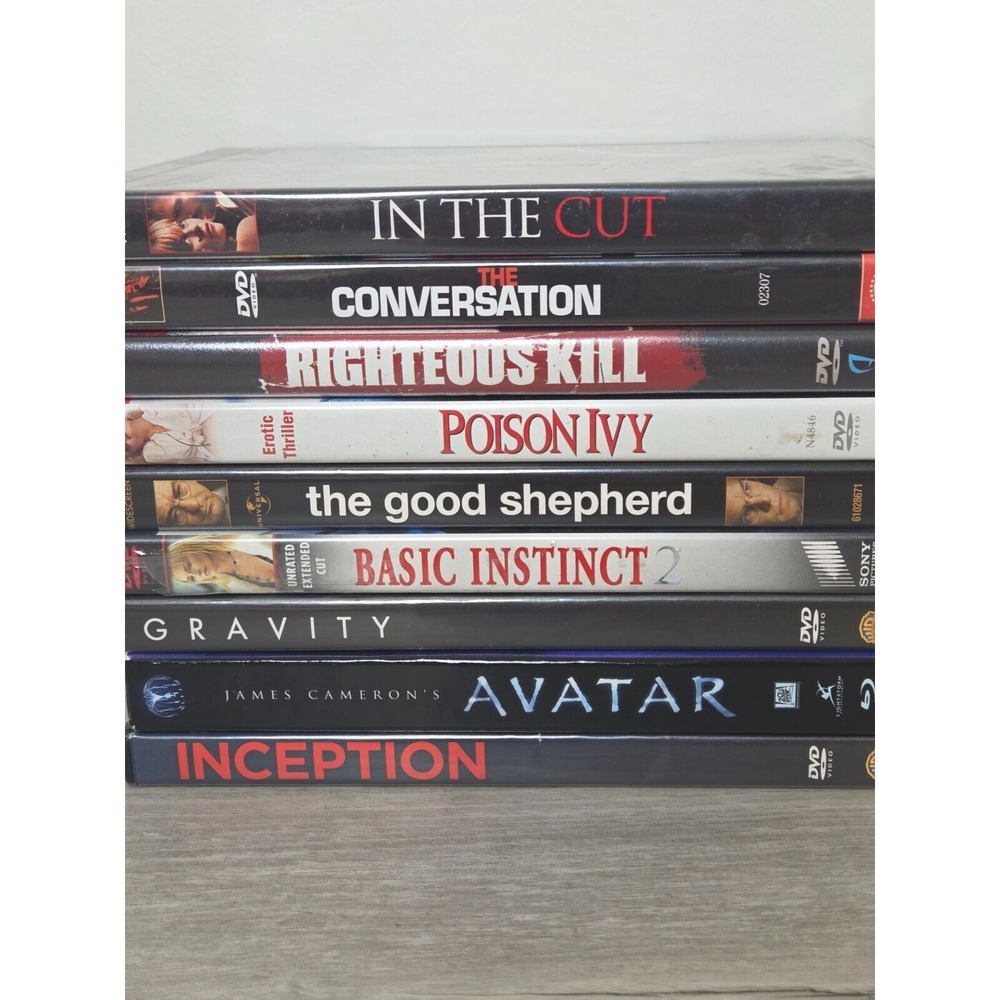 Lot/9 Mixed Genre DVD Mystery Thriller Sci-Fi Drama Fantasy DiCaprio Bullock